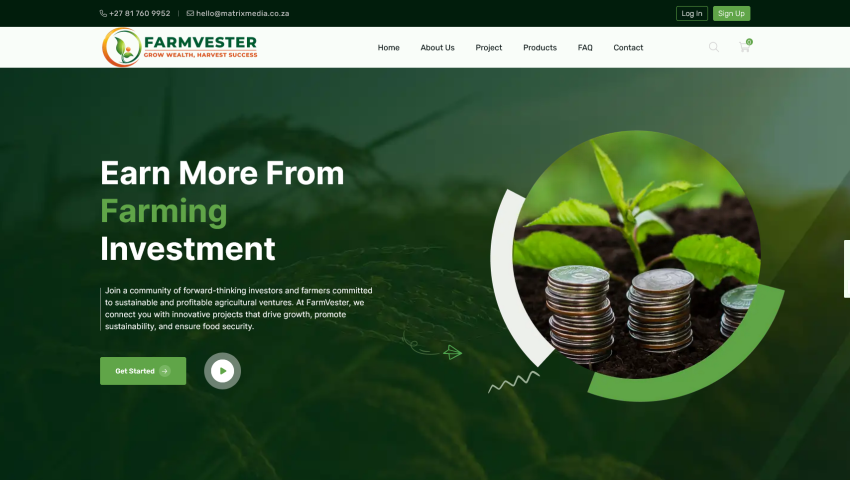 FarmVester: Agricultural investment platform