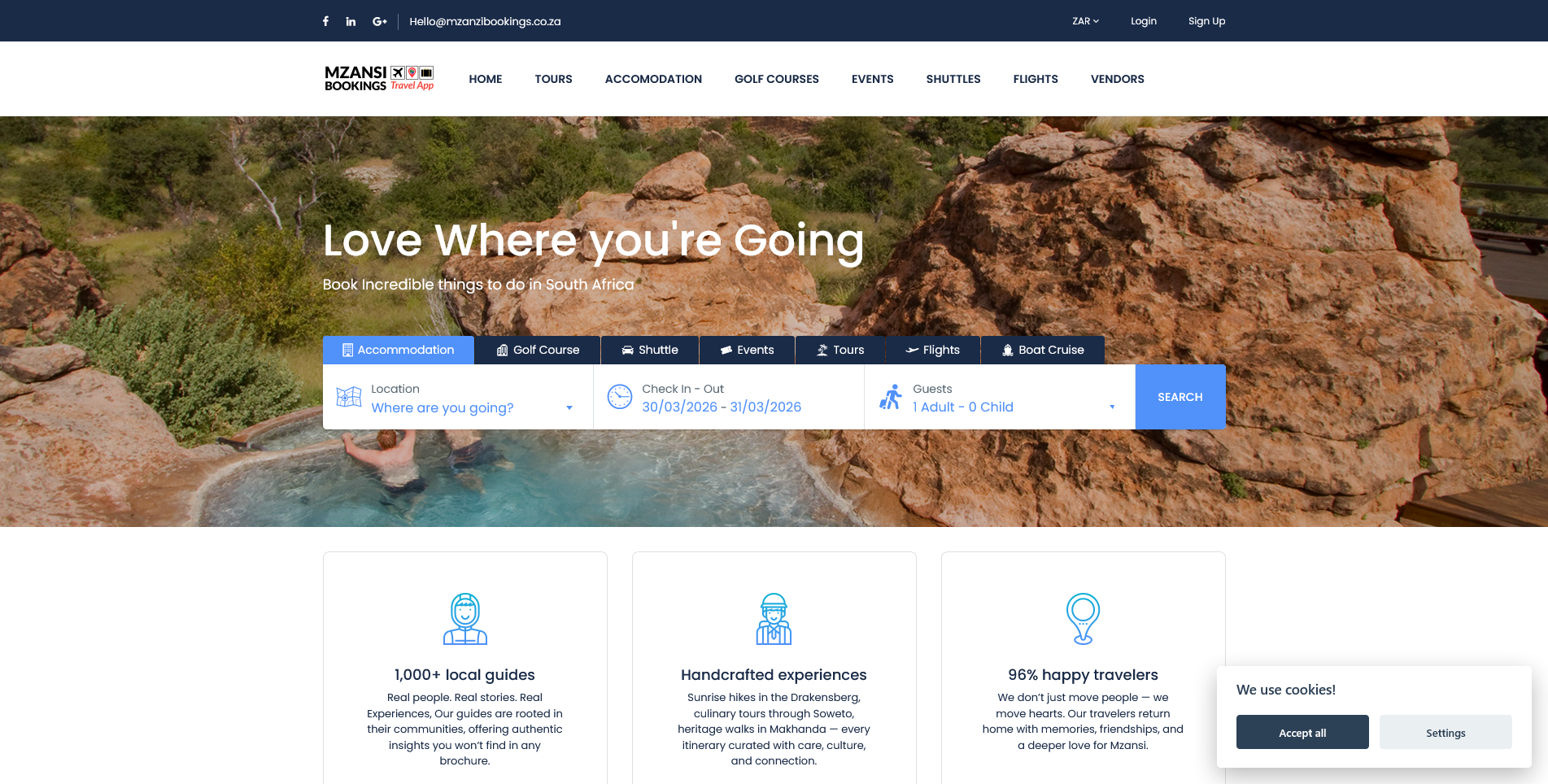Mzansi Bookings – Travel & Lifestyle Platform
